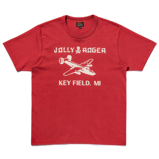 MC25003 MILITARY TEE / JOLLY ROGER KEY FIELD - CHERRY