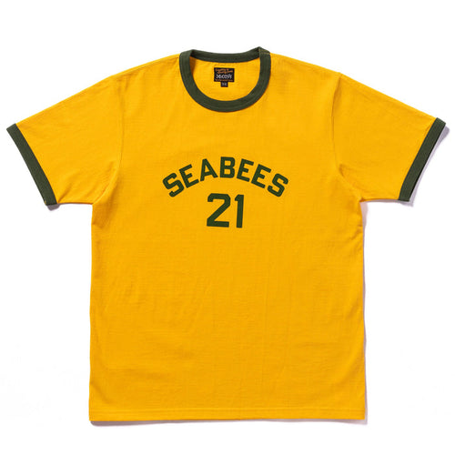 MILITARY TEE / SEABEES 21 - YELLOW/FOREST
