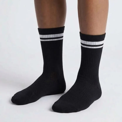 Black / Unisex US 6 - 12 / Crew Sock | 100% Nylon