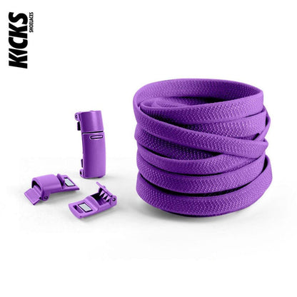 Purple / One Size Fits All / No Tie Shoe Laces | 8mm Wide