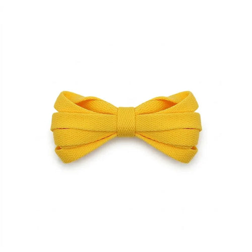Golden yellow 12mm fat laces for sneakers by Kicks Shoelaces