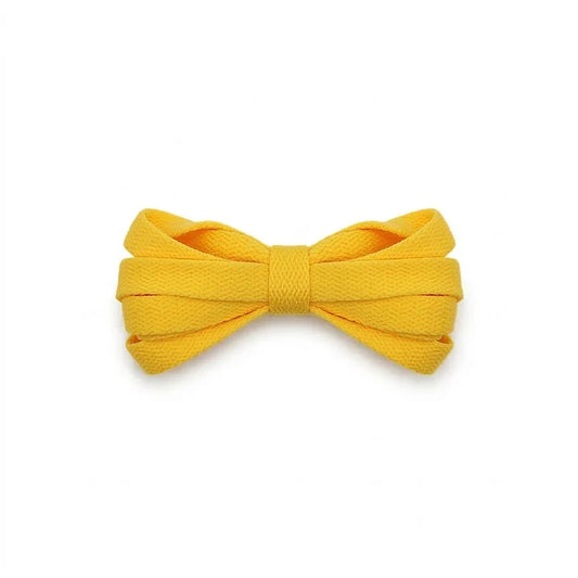 Golden yellow 12mm fat laces for sneakers by Kicks Shoelaces