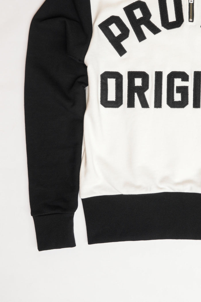 ORIGINAL ZIP PULLOVER - WHITE/BLACK