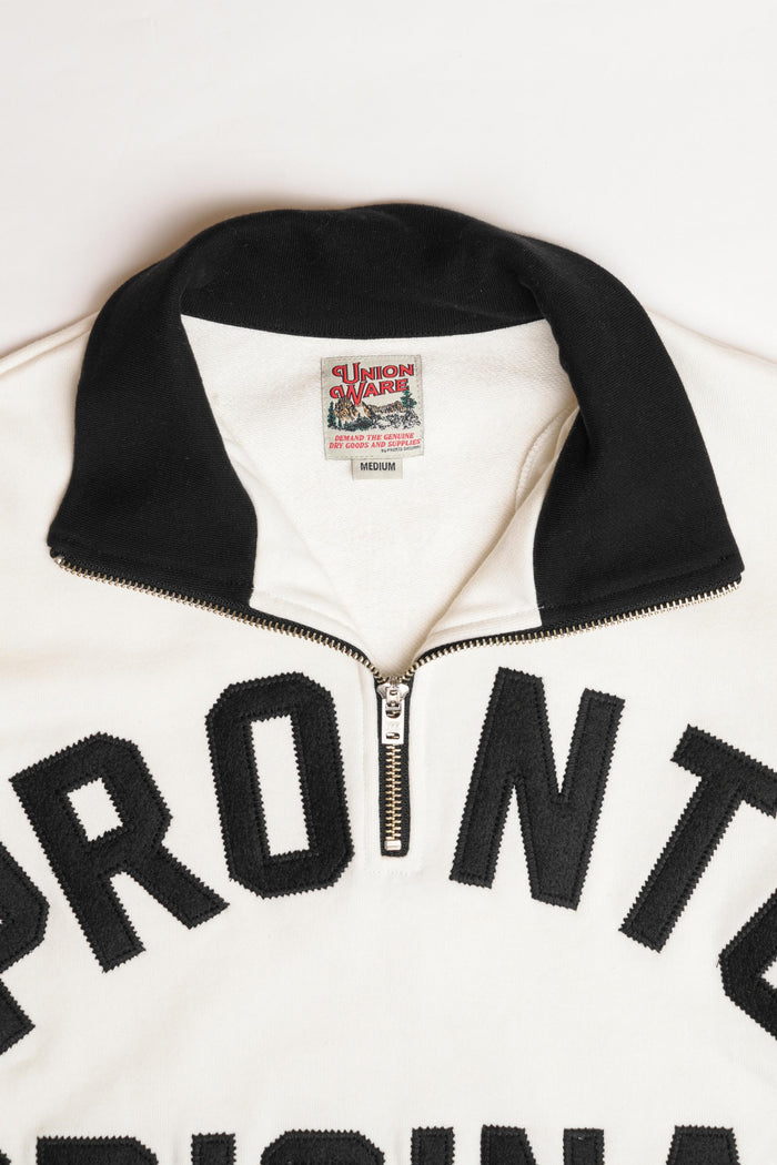 ORIGINAL ZIP PULLOVER - WHITE/BLACK