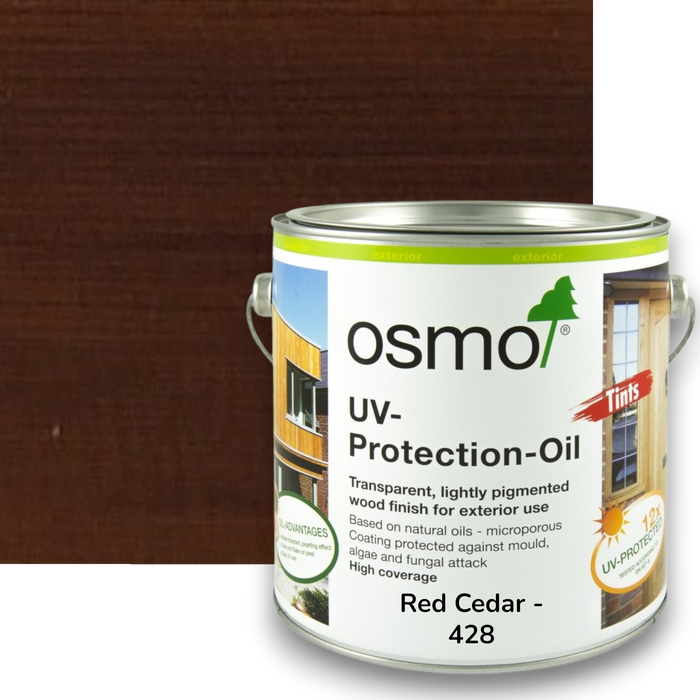 Osmo UV-Protection Oil Tints – Coloured Exterior Wood Oil – Red Cedar colour