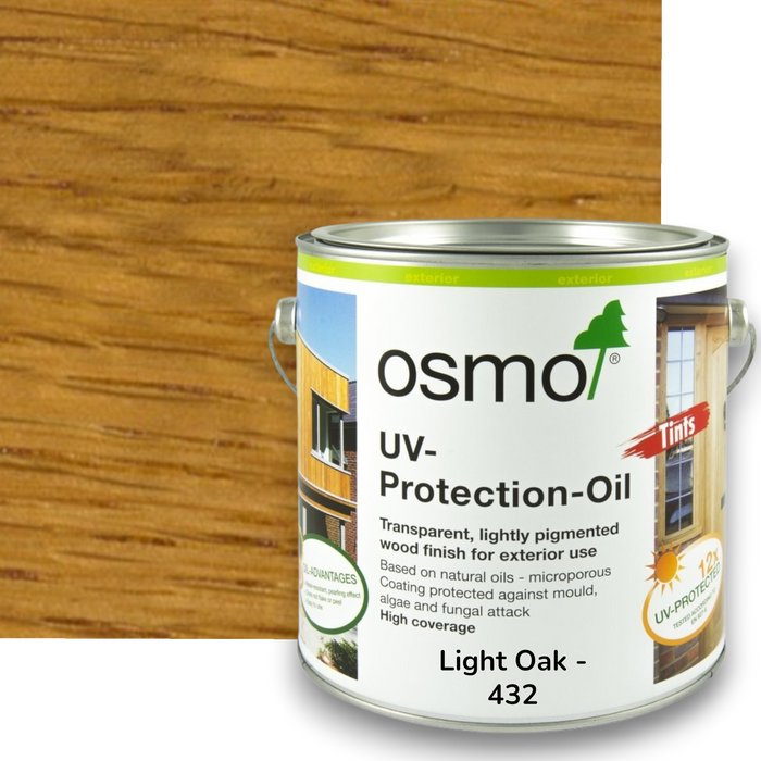 Osmo UV-Protection Oil Tints – Coloured Exterior Wood Oil – Light Oak colour