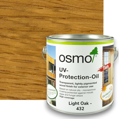 Osmo UV-Protection Oil Tints – Coloured Exterior Wood Oil – Light Oak colour