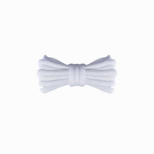 White Nike Metcon replacement laces, oval laces by Kicks Shoelaces.