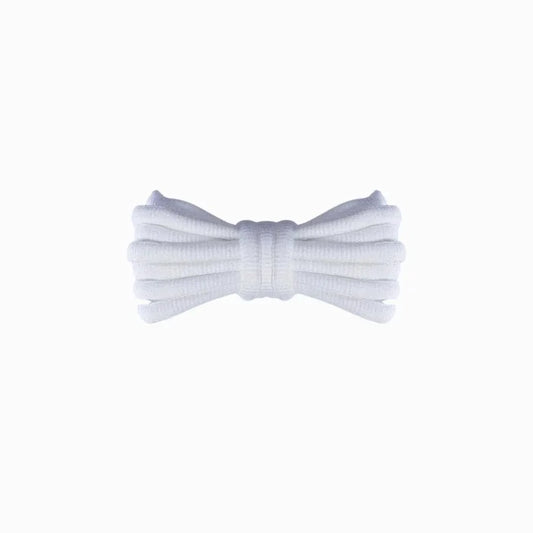 White Nike Metcon replacement laces, oval laces by Kicks Shoelaces.