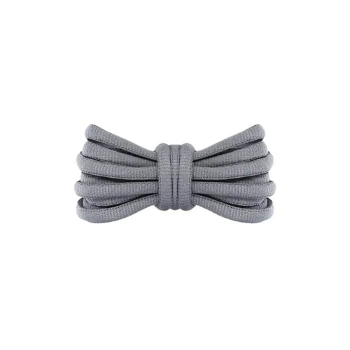 Grey replacement thick oval shoelaces shoes and sneakers