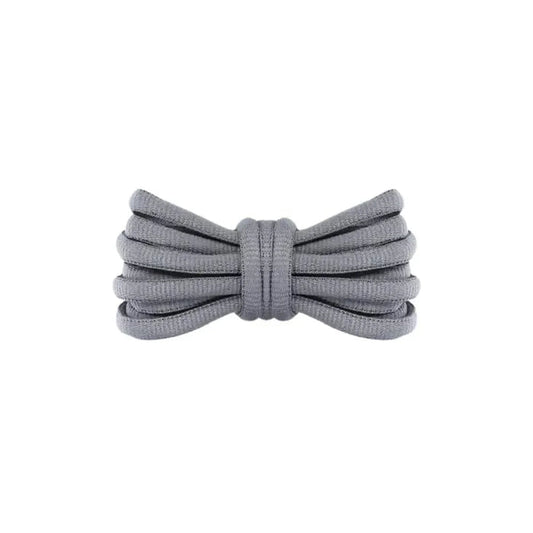 Grey replacement thick oval shoelaces shoes and sneakers