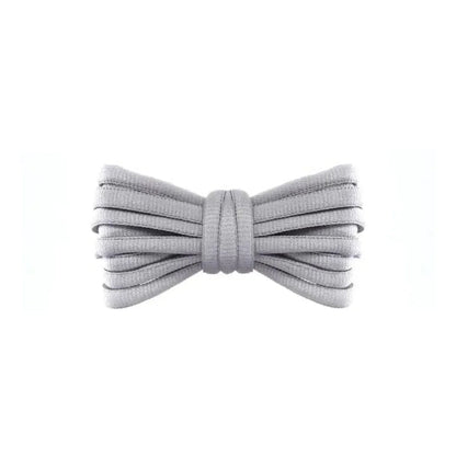 Light grey replacement thick oval shoelaces shoes and sneakers