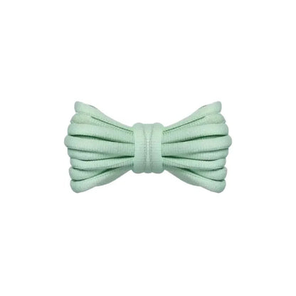 Light green replacement thick oval shoelaces shoes and sneakers
