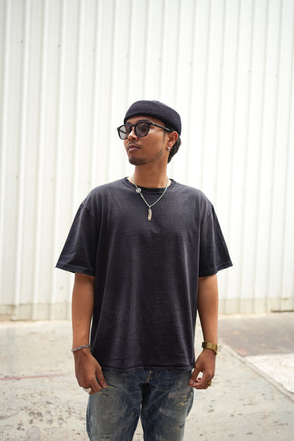 OVERSIZE CROP TEE S/S - AGED BLACK