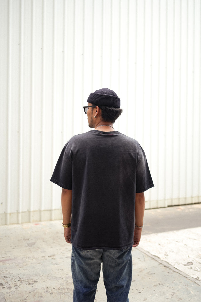 OVERSIZE CROP TEE S/S - AGED BLACK