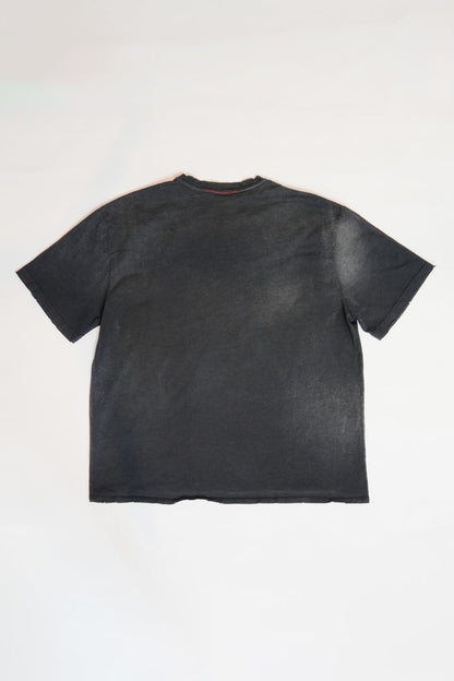 OVERSIZE CROP TEE S/S - AGED BLACK