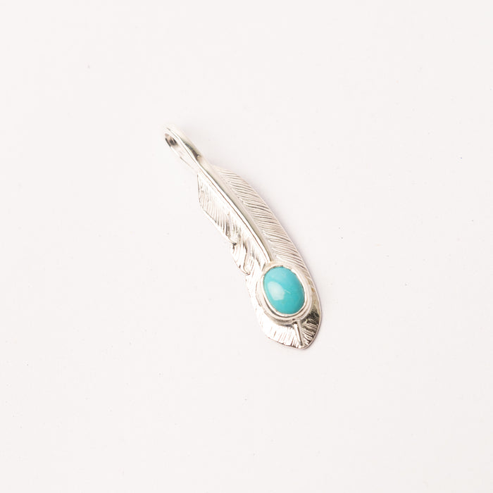 P-006L Feather with Turquoise (S)
