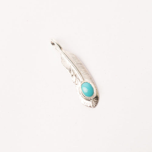 P-006L Feather with Turquoise (S)