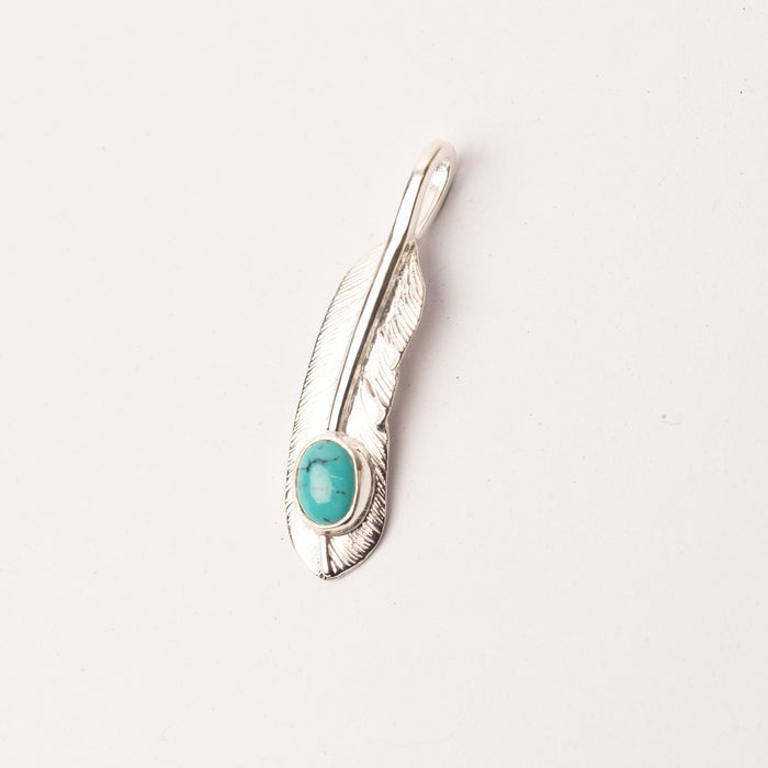 P-006R Feather with Turquoise (S)