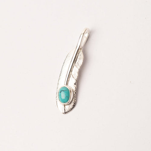 P-006R Feather with Turquoise (S)