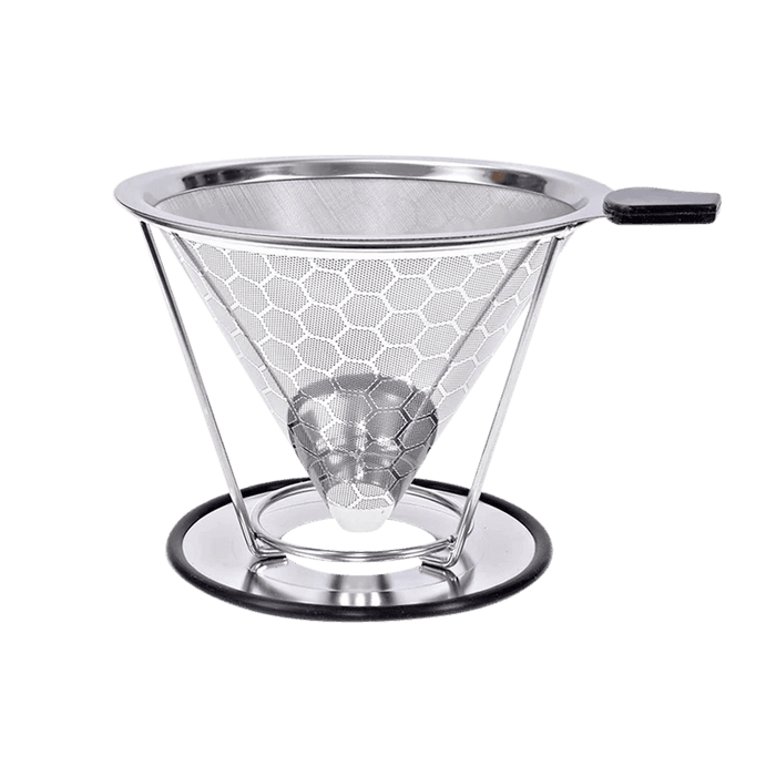 Stainless Steel Coffee Dripper: Reusable, Paperless, Ultra Fine Filter.