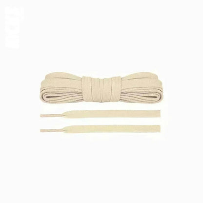 Sail color flat shoelaces for running shoes, soccer cleats, and lifestyle sneakers. Durable, comfortable, and stylish replacements laces.