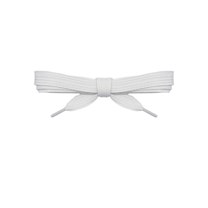 White flat replacement shoe laces for Adidas Campus shoes by Kicks Shoelaces