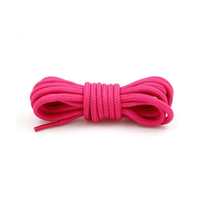 Rose pink replacement laces for Jordan 12 basketball shoes, round shoelaces by Kicks Shoelaces