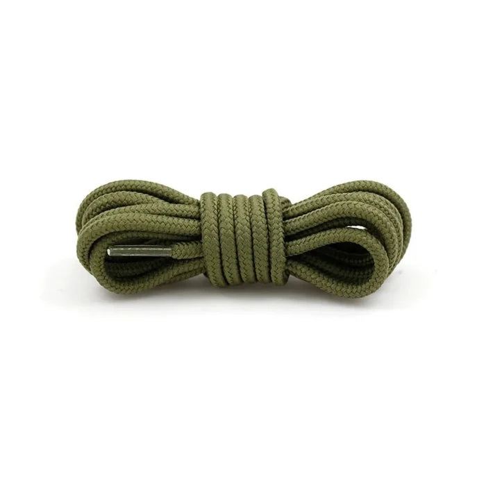 Army green replacement laces for Jordan 12 basketball shoes, round shoelaces by Kicks Shoelaces