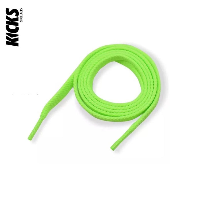 Fluorescent Green / 100 CM / 39 IN / Flat Shoelaces | 8mm Wide