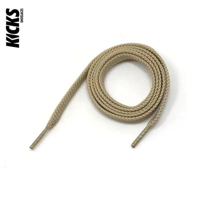 Khaki / 100 CM / 39 IN / Flat Shoelaces | 8mm Wide