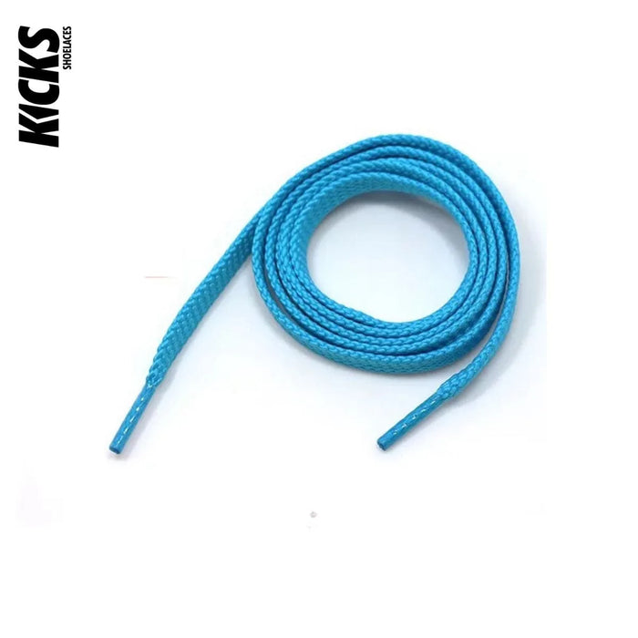 Sky blue replacement flat laces for New Balance 1500 shoes and sneakers by Kicks Shoelaces