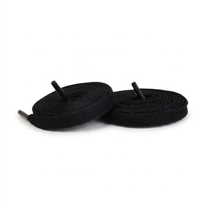 Black replacement laces for Nike Air Jordan 2 sneakers by Kicks Shoelaces