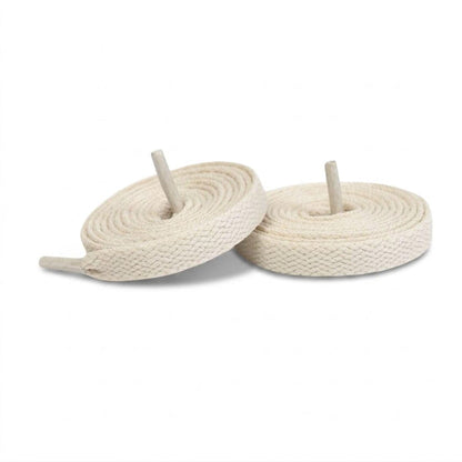 Beige replacement laces for Nike Air Jordan 4 sneakers by Kicks Shoelaces