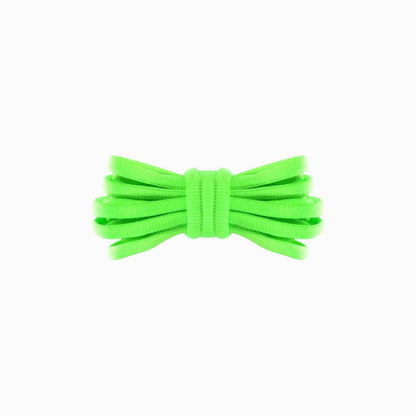 Fluorescent green New Balance 530 replacement laces, oval laces by Kicks Shoelaces.