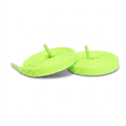 Fluorescent Green / 100 CM / 39 IN / Flat Laces | 8mm Wide