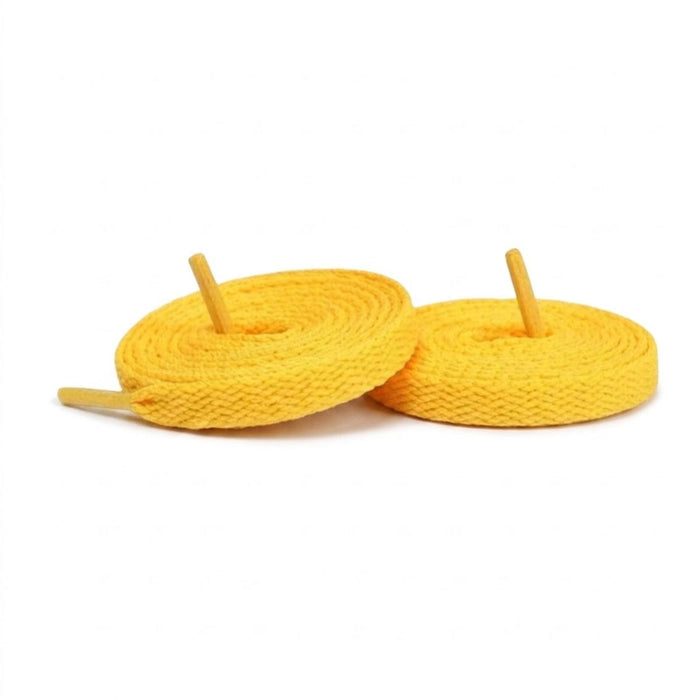 Golden Yellow / 100 CM / 39 IN / Flat Laces | 8mm Wide