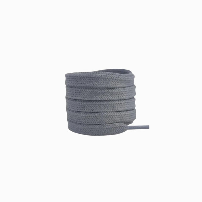 Dark grey flat replacement laces for New Balance 9060 shoes and sneakers by Kicks Shoelaces