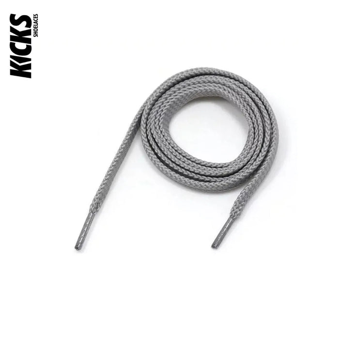 Light Grey / 100 CM / 39 IN / Flat Laces | 8mm Wide