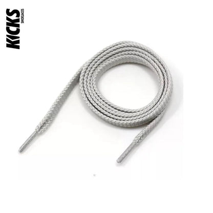 White grey sneaker laces for New Balance 998 shoes by Kicks Shoelaces