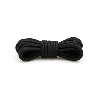 Black round replacement laces for Nike Air Jordan 9 shoes and sneakers by Kicks Shoelaces