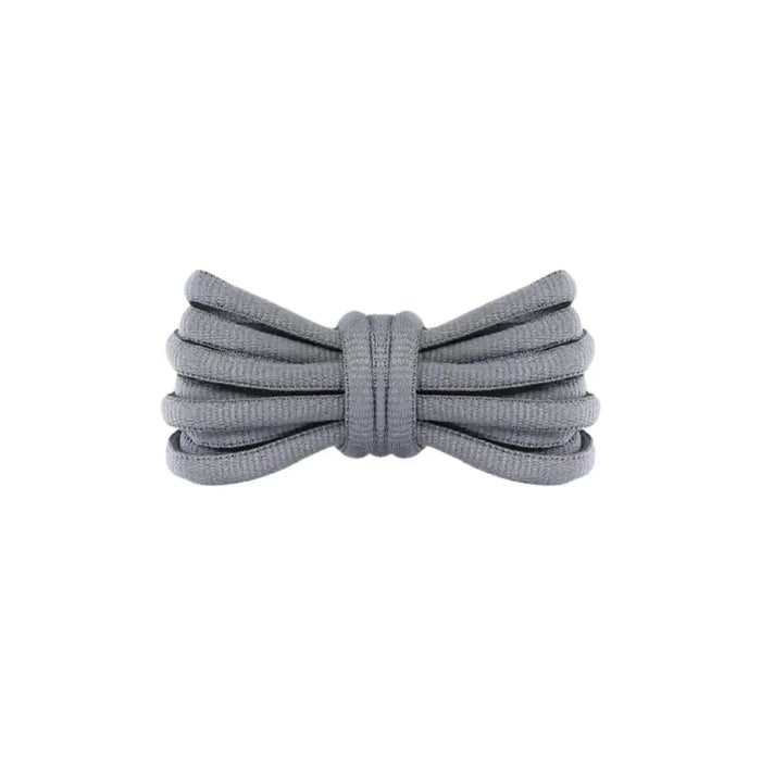 Grey replacement thick oval shoelaces shoes and sneakers