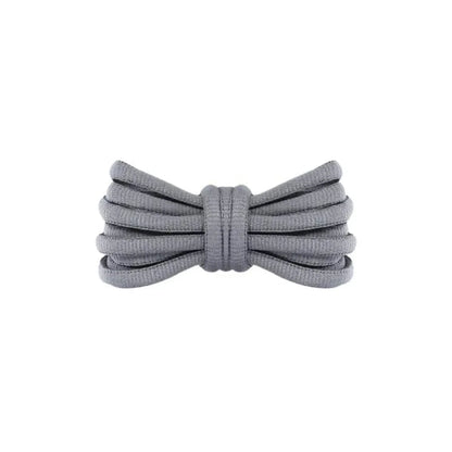 Grey replacement thick oval shoelaces shoes and sneakers