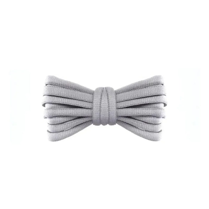 Light grey replacement thick oval shoelaces shoes and sneakers