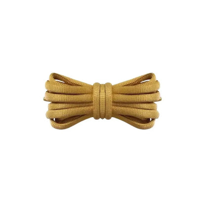 Gold replacement thick oval shoelaces shoes and sneakers