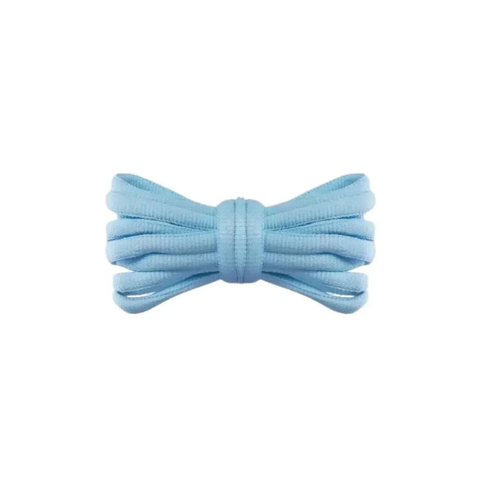 Light blue replacement thick oval shoelaces shoes and sneakers