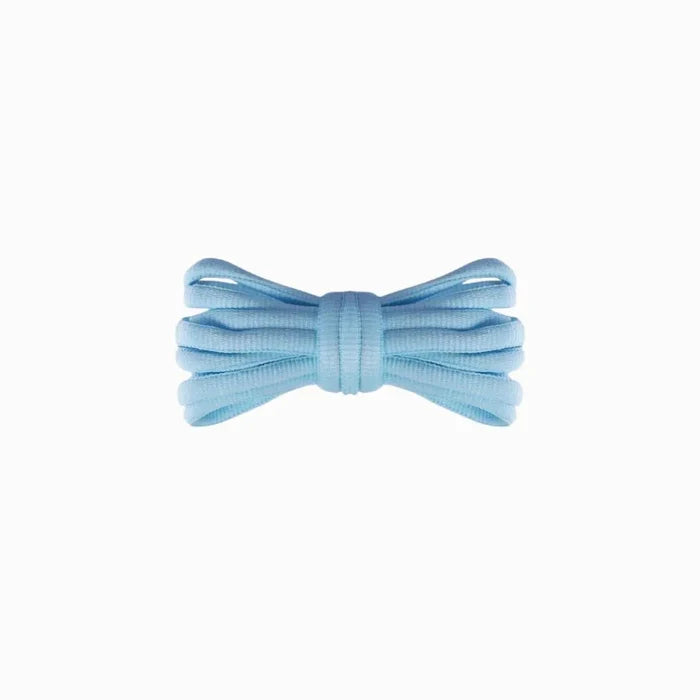 Light blue Nike Air VaporMax Plus  replacement laces, oval laces by Kicks Shoelaces.
