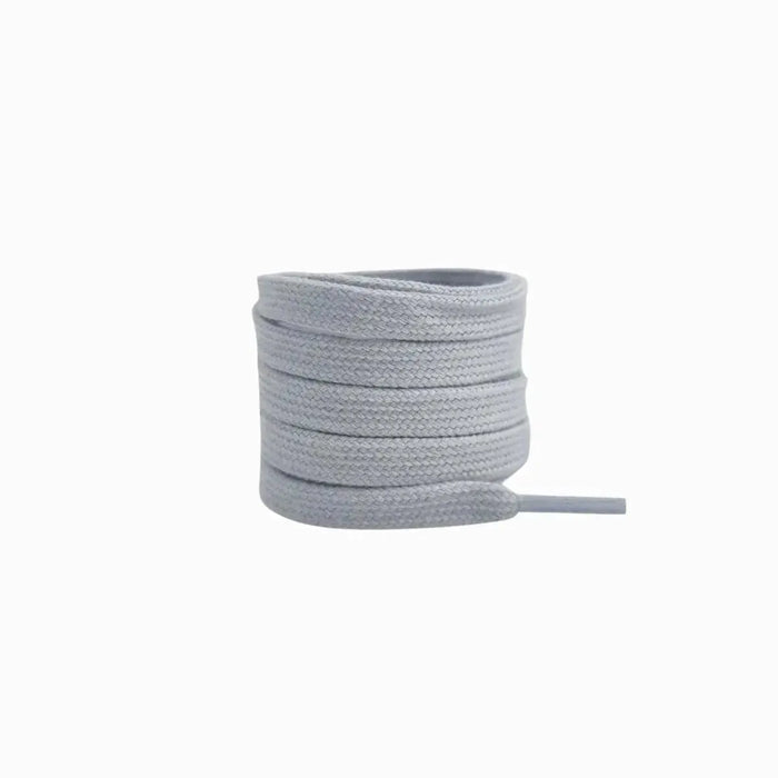 Grey / 100 CM / 39 IN / Cottton Shoe Laces | 8mm Wide