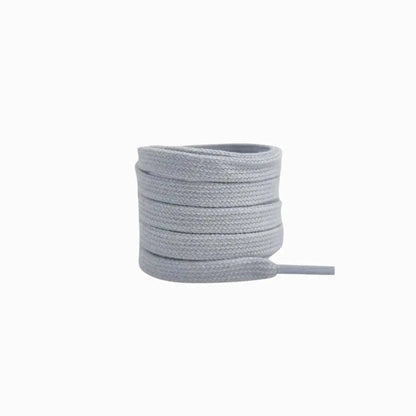Grey / 100 CM / 39 IN / Cottton Shoe Laces | 8mm Wide