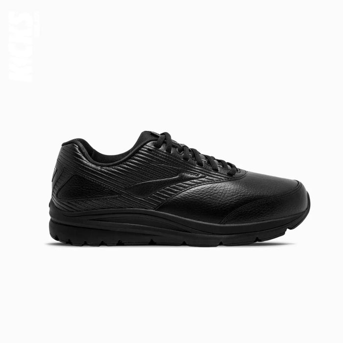 A pair of black replacement shoe laces for Brooks Addiction Walker 2 shoes.